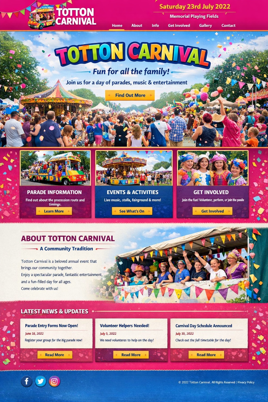 Totton Carnival site screenshot